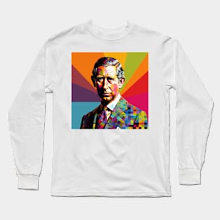 Charles III Pop Art 3 Long Sleeve T-Shirt